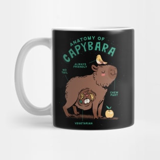 Funny Capybara Anatomy Mug